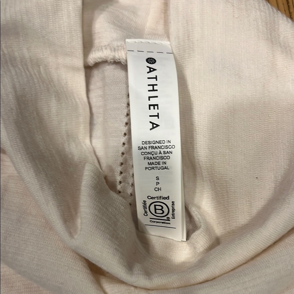 Athleta White Fitted Long Sleeve Tee - Picture 2 of 9